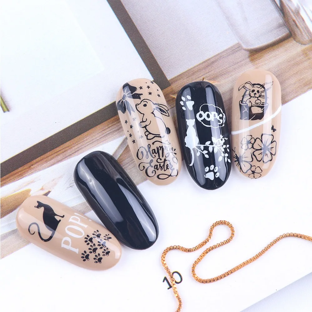 

Nail Transfer Steel Plate Classic Hot Small Floral Butterfly Petal Nail Art Template Stencils Jelly Stamper Manicure Tools