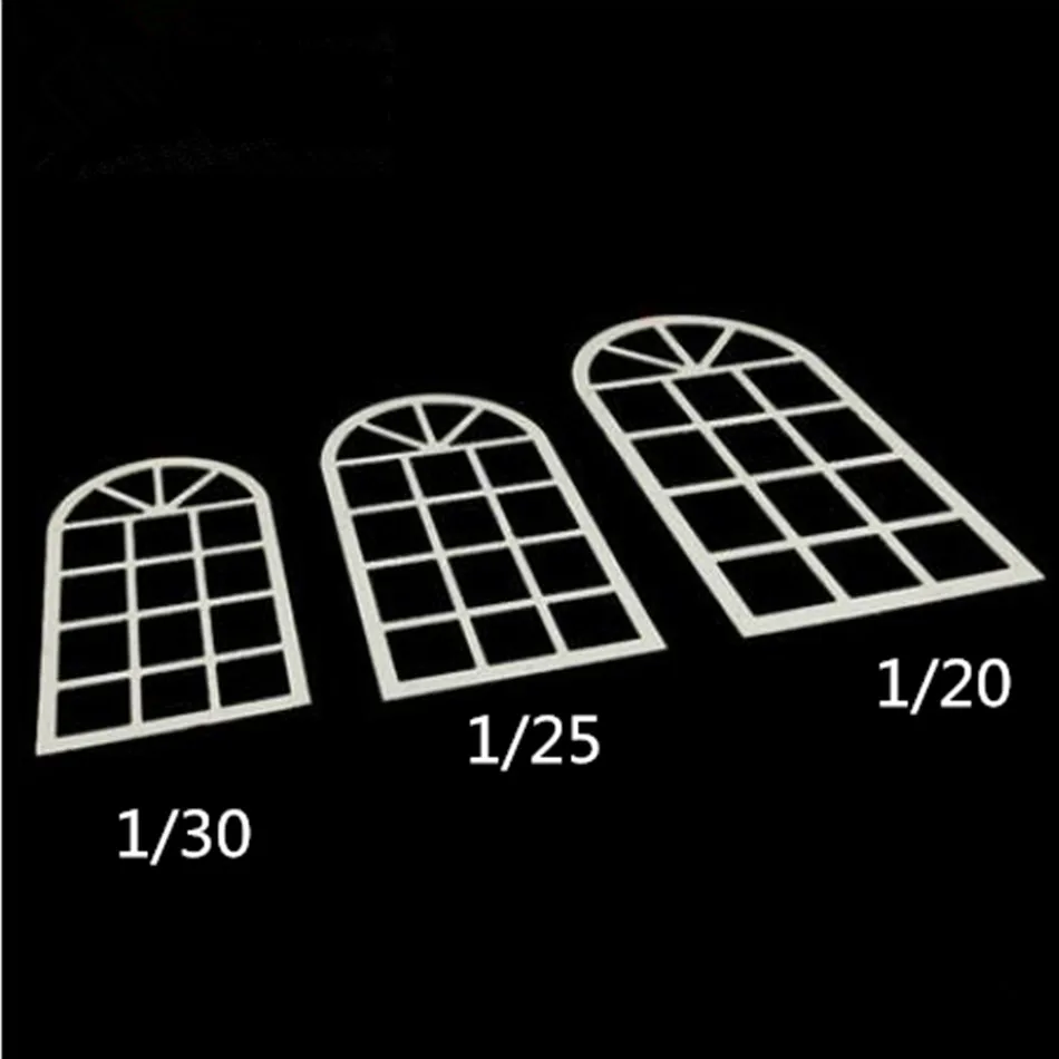 10 шт Материал модели здания окна двери diy хижина ручной сборки дома оконные рамы