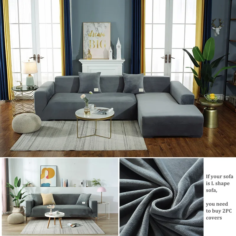 AiLife плюшевая ткань для диванов универсальный чехол дивана в форме буквы L Угловой
