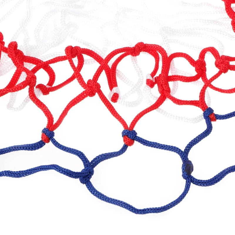 

85AB Universal 5mm Red White Blue Basketball Net Nylon Hoop Goal Rim Mesh