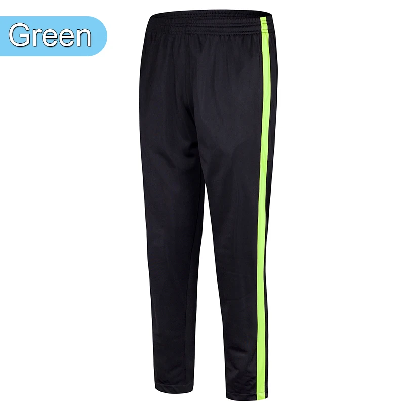 Pantalones Deporte Chandal мужской, футбол тренировочные брюки джоггеры спортивные штаны обтягивающие беговые футбольные полосатые брюки - Цвет: Green