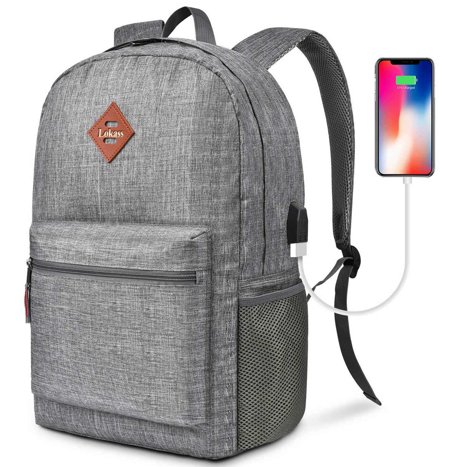 

New leisure backpack junior high school students' schoolbag large capacity waterproof backpack