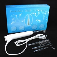 portable high frequency face glass tube facial hair skin care acne removal spa salon beauty equipment 4 ray electrode
