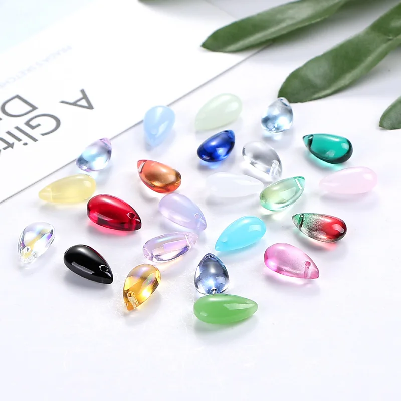 

7x13MM 20Pcs Drop Shape AAA+Crystal Czech Glass Beads Horizontal Hole Rhinestones For DIY Jewelry Apparel Bags Shoes Accessories