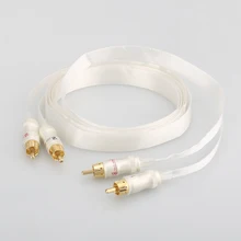 High Quality Hifi silver plated cable Blue white Heven king snake Gold Plated RCA interconnect cable