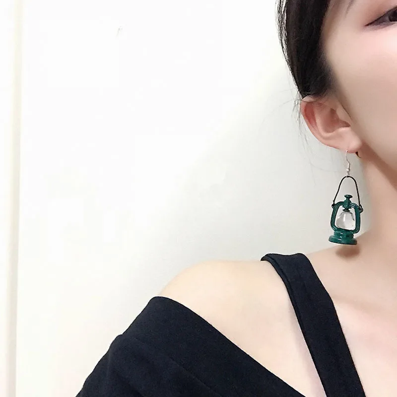 Серьги-капельки с керосиновой лампой Женские винтажные серьги-подвески