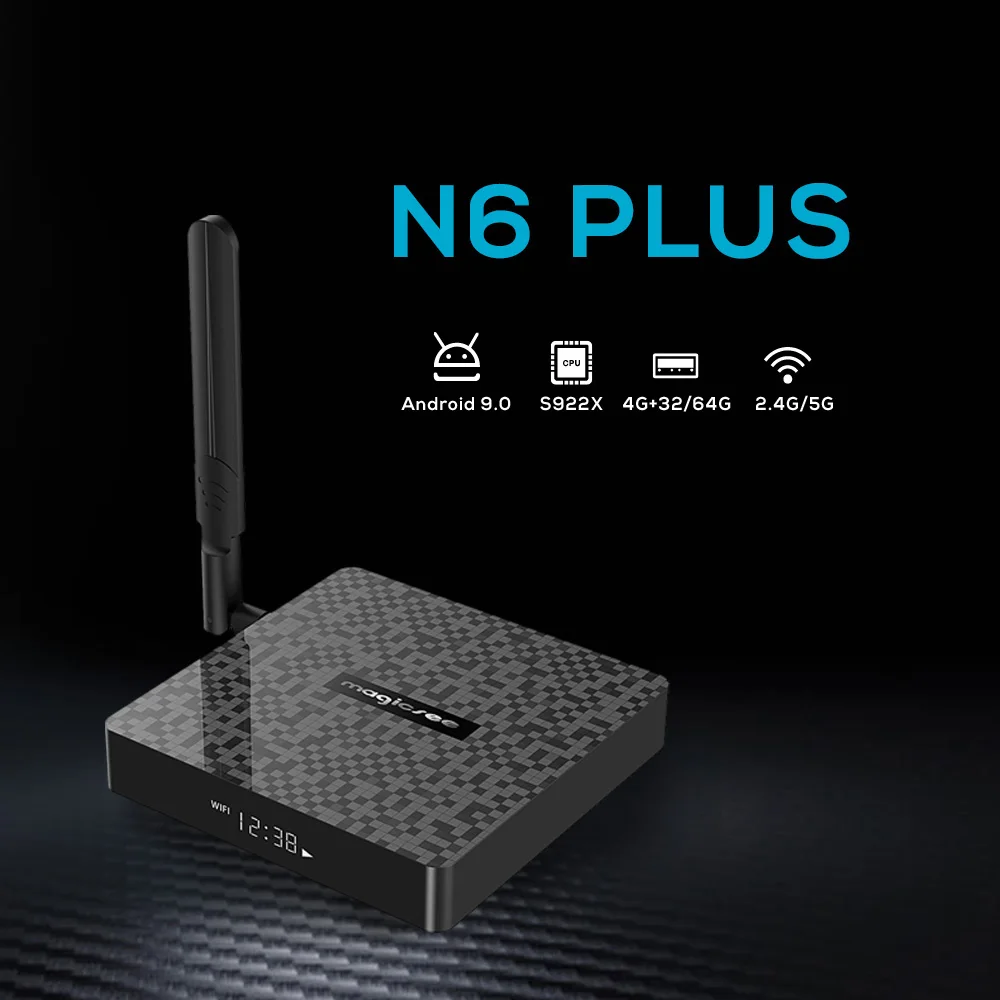 Приставка Смарт ТВ Magicsee N6 PLUS Amlogic S922X Android 9 0 4 + 32/64 ГБ 2 ГГц Bluetooth|ТВ-приставки и