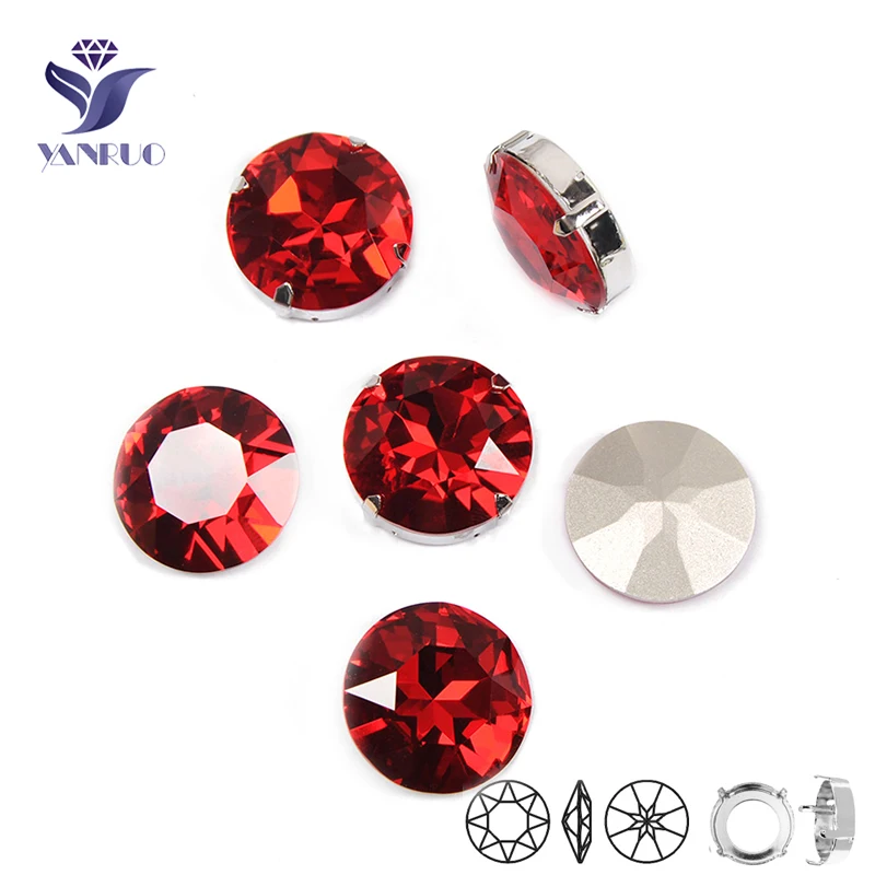 YANRUO 1201 Rivoli 27 мм светильник Siam красные стразы K9 стеклянный кристалл с когтями