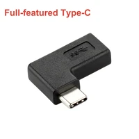 full featured usb 3 1 type c 90 degree side angle usb c male to female adapter connector