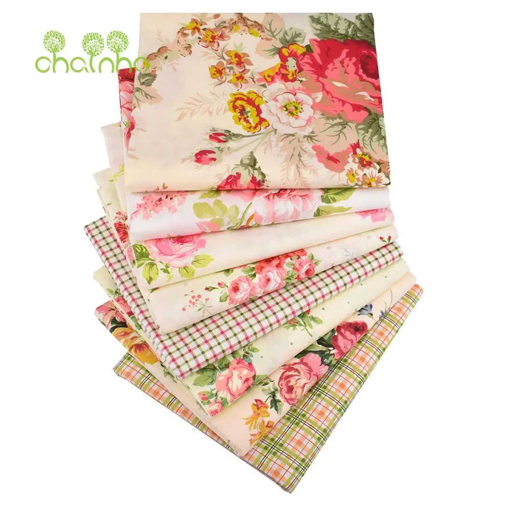 Серия роз саржевая хлопковая ткань с принтом Лоскутная Ткань для шитья своими