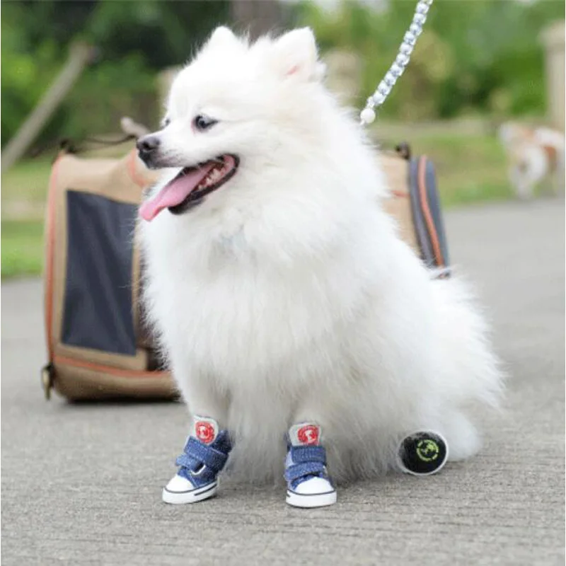 Нескользящая удобная обувь для собак классические кроссовки маленьких и больших