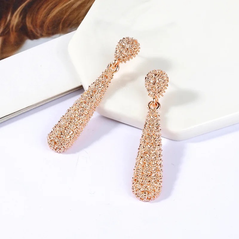 Ufavoirte винтажные корейские модные длинные геометрические черные золотые круглые