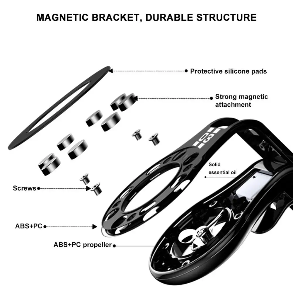 

High Qualiy Magnetic Phone Holder for Car Clip-On Air Vent Phone Mount for Phones of 3" to 7