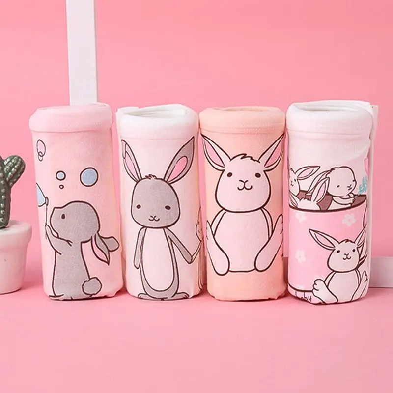 

Kids Girls Cotton Boxer Briefs Cute Cartoon Rabbit Printed Toddler Underwear Panties Princess Baby Boyshorts Underpants Knickers