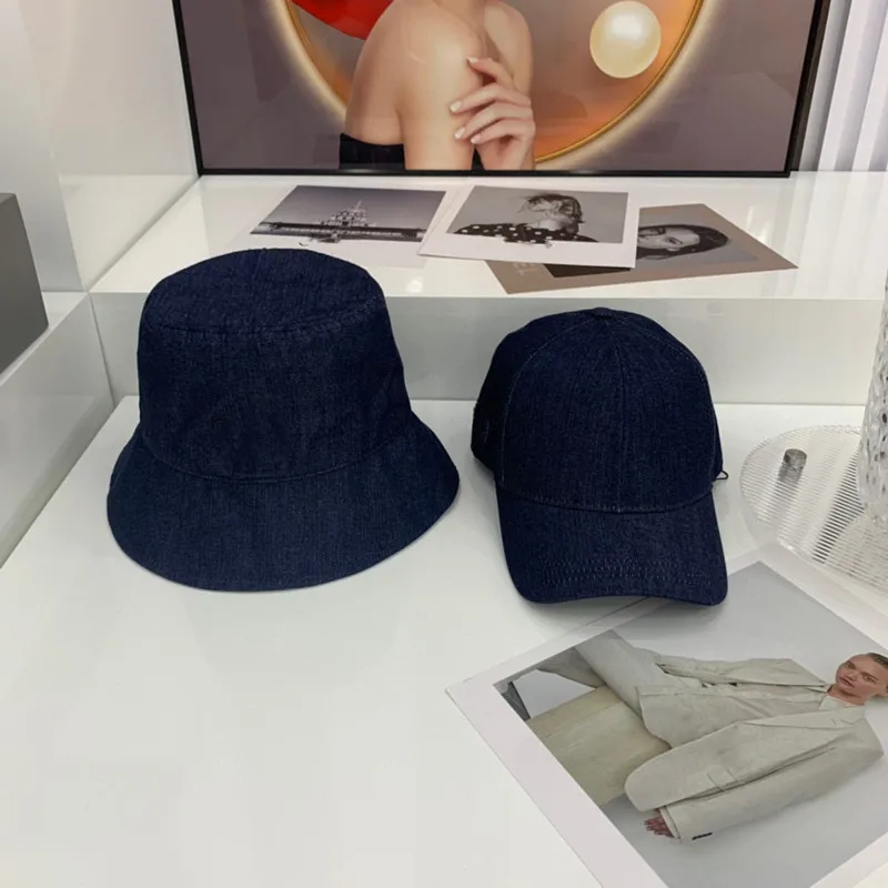 

Luxury designer fashion new canvas women's High Quality Denim Bucket Hats Sports Design Brand Logo P hats