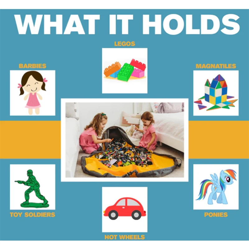 Регулируемая коробка для хранения игрушек большой строительный блок сортировки