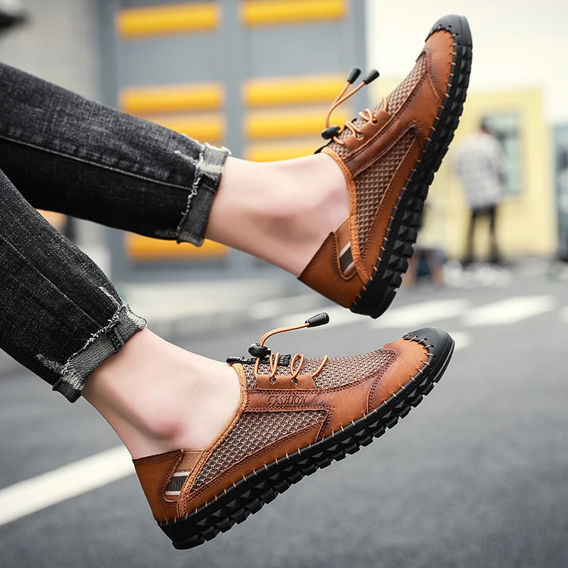 Basket Homme Summer Breathable Men Hiking Shoes Mesh Outdoor Man Sneakers Climbing Sport Shoes Quick-dry Water Walking Shoes