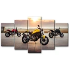 Модульная картина, холст, настенное искусство, Ducati Monster Bikes, плакаты, Современный домашний декор, украшение для гостиной, картины, 5 шт.