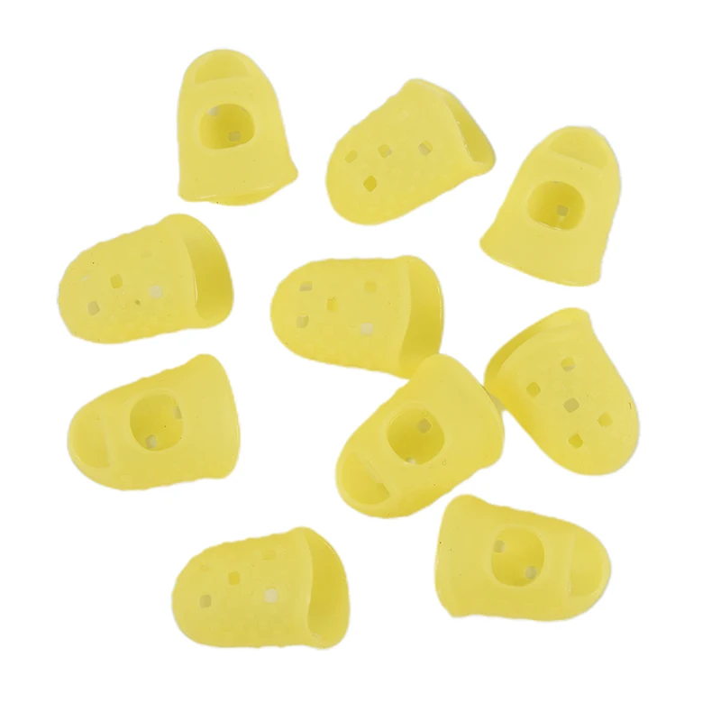 10 шт. наперсток для пальцев Защита медиаторы Защитные колпачки 4 цвета