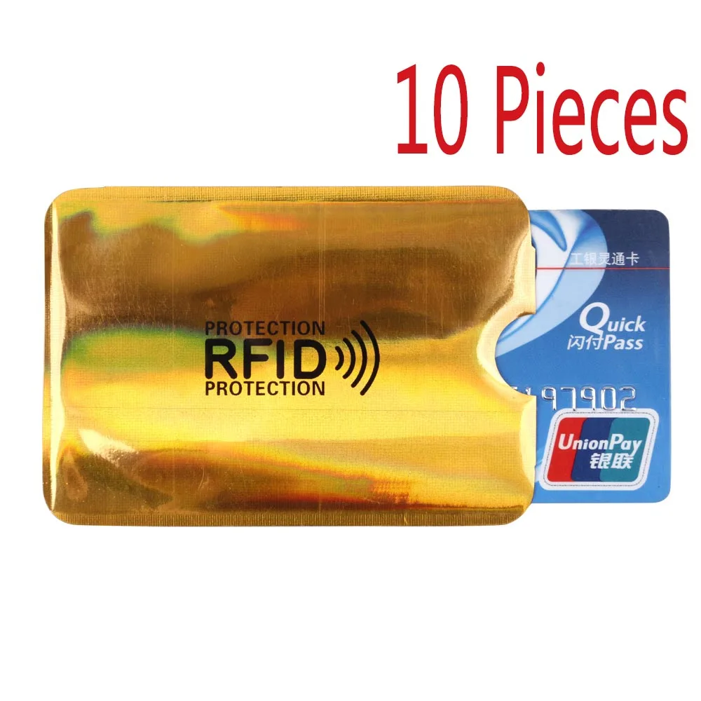 Brilliant Gold 10 шт. защита от размагничивания rfid-карты 13,56 МГц защита карт IC NFC защита от размагничивания наборы карт - Цвет: Brilliant Gold