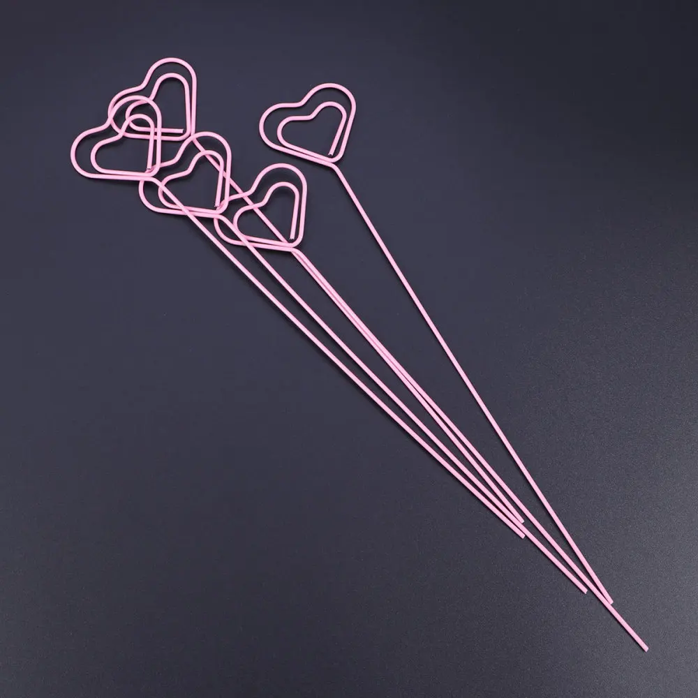 

10 Pcs DIY Metal Photo Clip Holders Love Heart Shape Table Holders Decorative Picture Stand for Home Office Shop - 1.2x200m