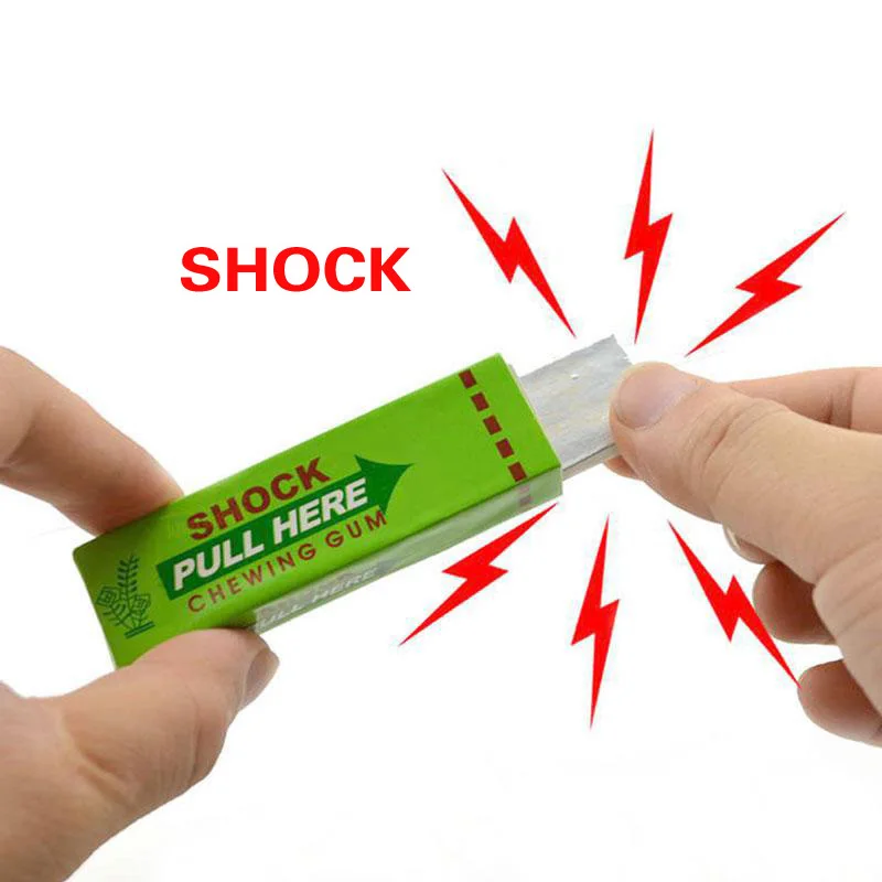 Электрический Шокер шутка игрушка безопасность жевательная резинка Тяговая