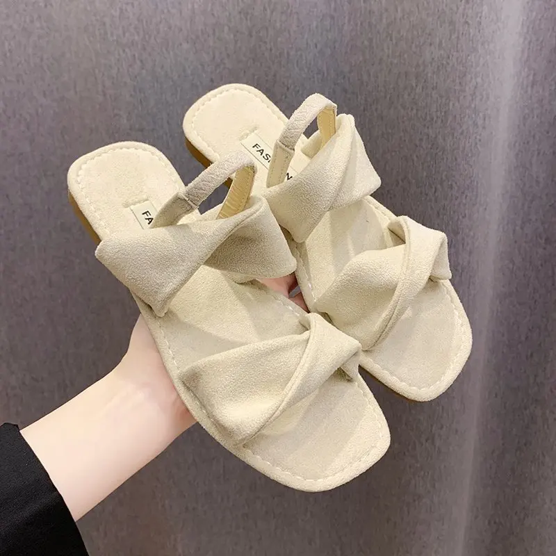 

Flat Shoes Female Ladies' Slippers Low Luxury Slides Slipers Women Designer Soft Summer 2021 Basic Fashion Rubber Scandals Rome