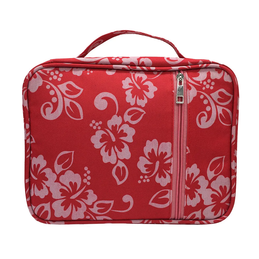 

Canvas Bible Cover Floral Pattern Bible Case with Handle and Zippered Pocket Bible Covers for Women Men Girls Kids Bible Cover