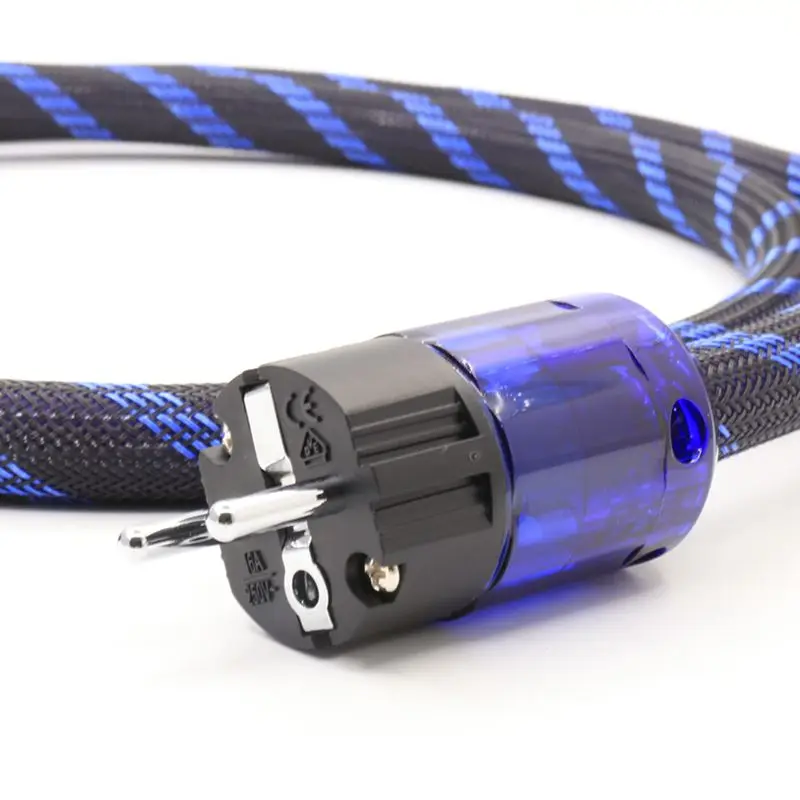 Высококлассный кабель питания Schuko внешний шнур европейского стандарта с