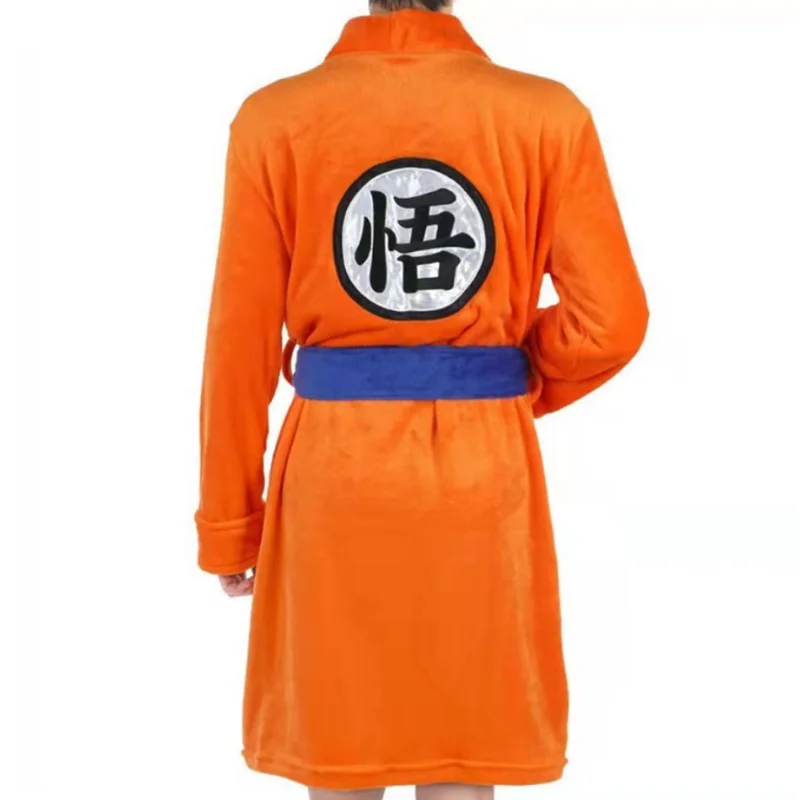 Банный халат для косплея Goku Kakarotto зимний теплый из кораллового флиса хлопковая