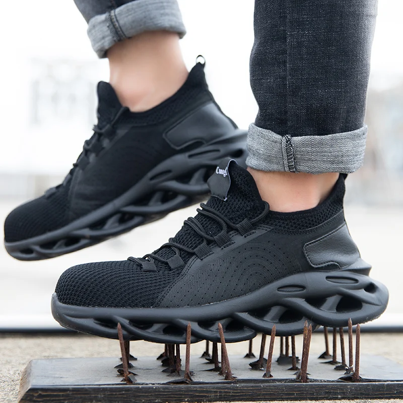 Кроссовки junsrm мужские защитные Рабочая обувь со стальным носком кеды 2020 | Обувь