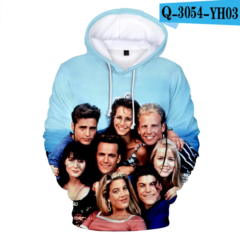 Верхняя одежда Толстовка с капюшоном изображением люка Перри из Беверли-холмов