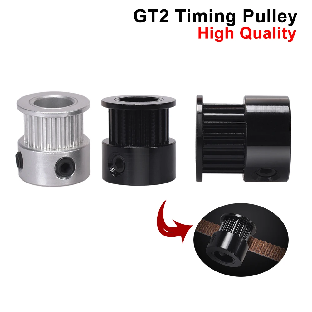 

High Quality GT2 Timing Pulley 20 teeth Bore 5mm 8mm Aluminum 2GT Synchronous Wheel 3D Printer Parts For GATES-LL-2GT GT2 belt
