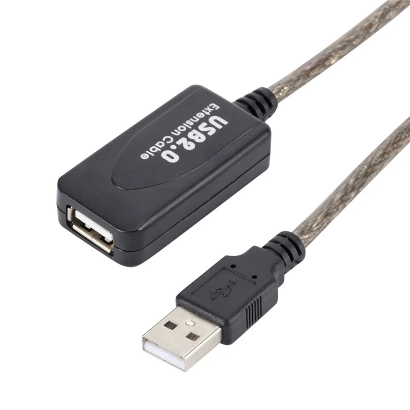 Удлинительный кабель USB 2.0 20 м 10 м 5 м штекер-гнездо активный повторитель |