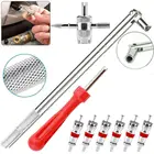 Стержень клапана автошины Съемник трубки металлические инструменты для ремонта шин шток клапана стержень автомобиля мотоцикла жидкость для снятия для машин и мотоциклов велосипед