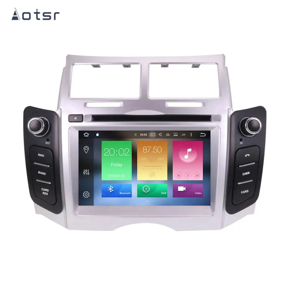 AOTSR Android 9 0/10 0 радио для Toyota Yaris 2005 2011 Автомобильный GPS навигатор 2 Din Bluetooth DSP