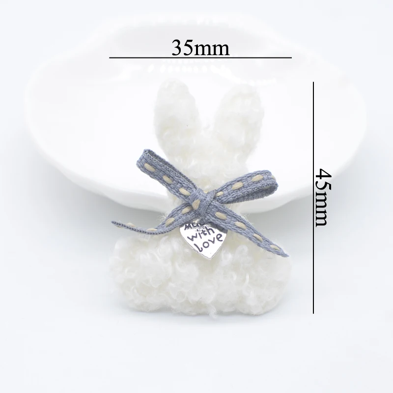 20 шт. Мягкий Медведь Кролик с галстуком аппликации для одежды ручной работы шляпы