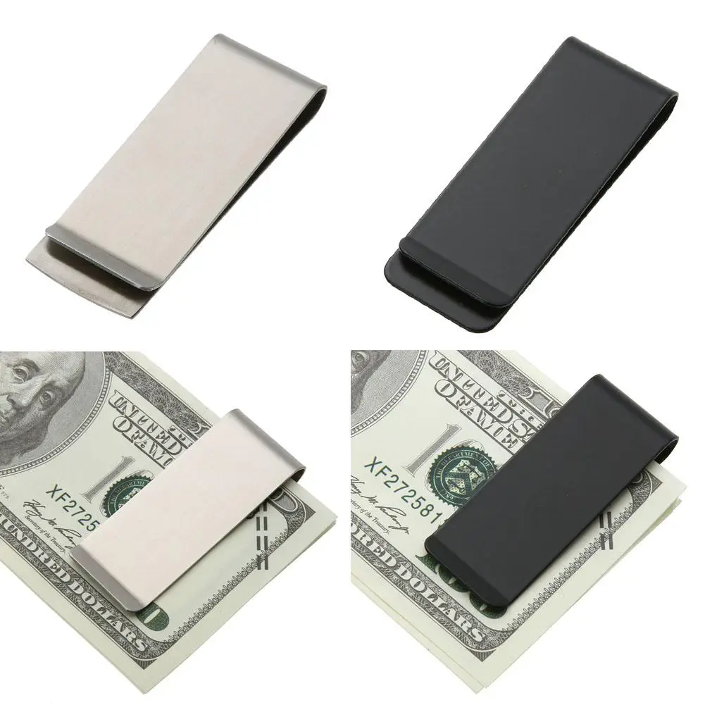 

Metal Money Clip Dollar Cash Clamp Holder Stainless Steel Bank Card ID Clip Business Banknote Folder Men's Pocket Money Clip