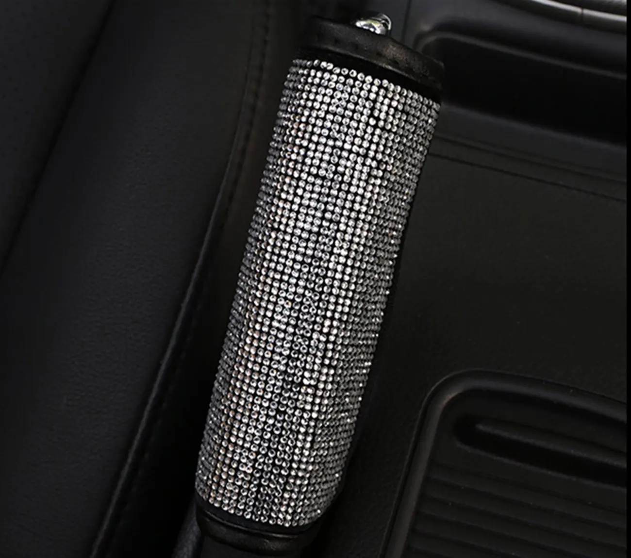 3Handbrake Из искусственной кожи авто чехол для рычага переключения передач с кристаллами Bling Стразы для девочек, леди Универсальный - Название цвета: 3Handbrake