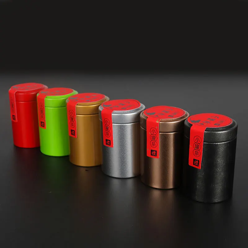 Mini Tea Caddy Round Tinplate Iron Storage Boxes Sealed Coffee Powder Cans Portable Travel Leave Container Jar Organizer | Дом и сад