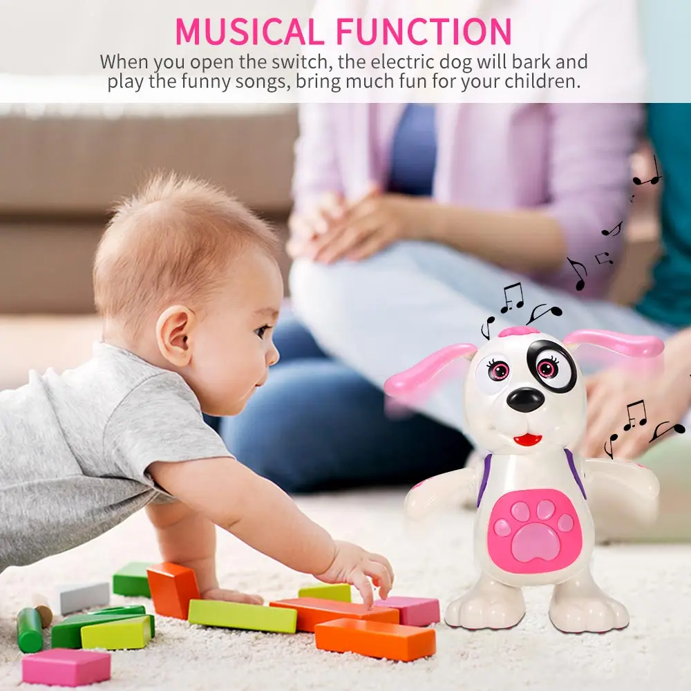 

Electric Toys Dogs Interactive Electric Music And Light Dog Music Song Toy For Kids Toys Birthday Gift Girls Pink Dog Toy