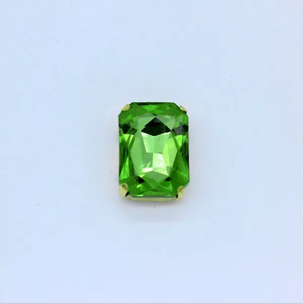grass green Все размеры, 24 цвета, плоские с оборота прямоугольные пришитые стеклянные стразы, камень, кристаллы, драгоценные камни, Стразы для шитья, Золотая пуговица для изготовления платья - Цвет: grass green