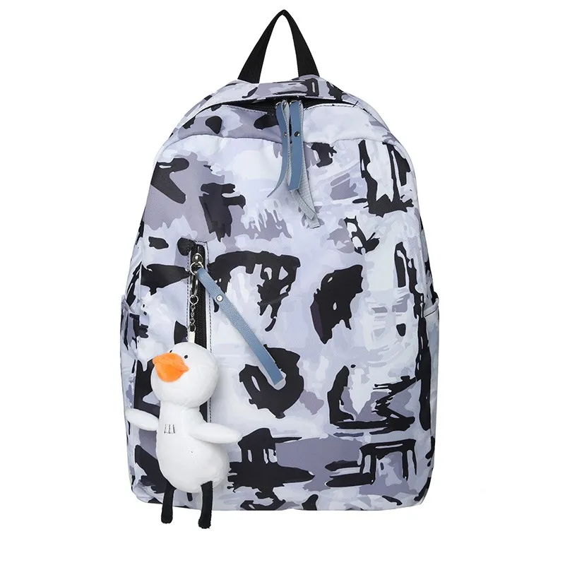 

Fashion Women's Backpack Trend Nylon Camouflage School Bags For Teenager Girls Large-capacity Waterproof Student Bookbags 2021배낭