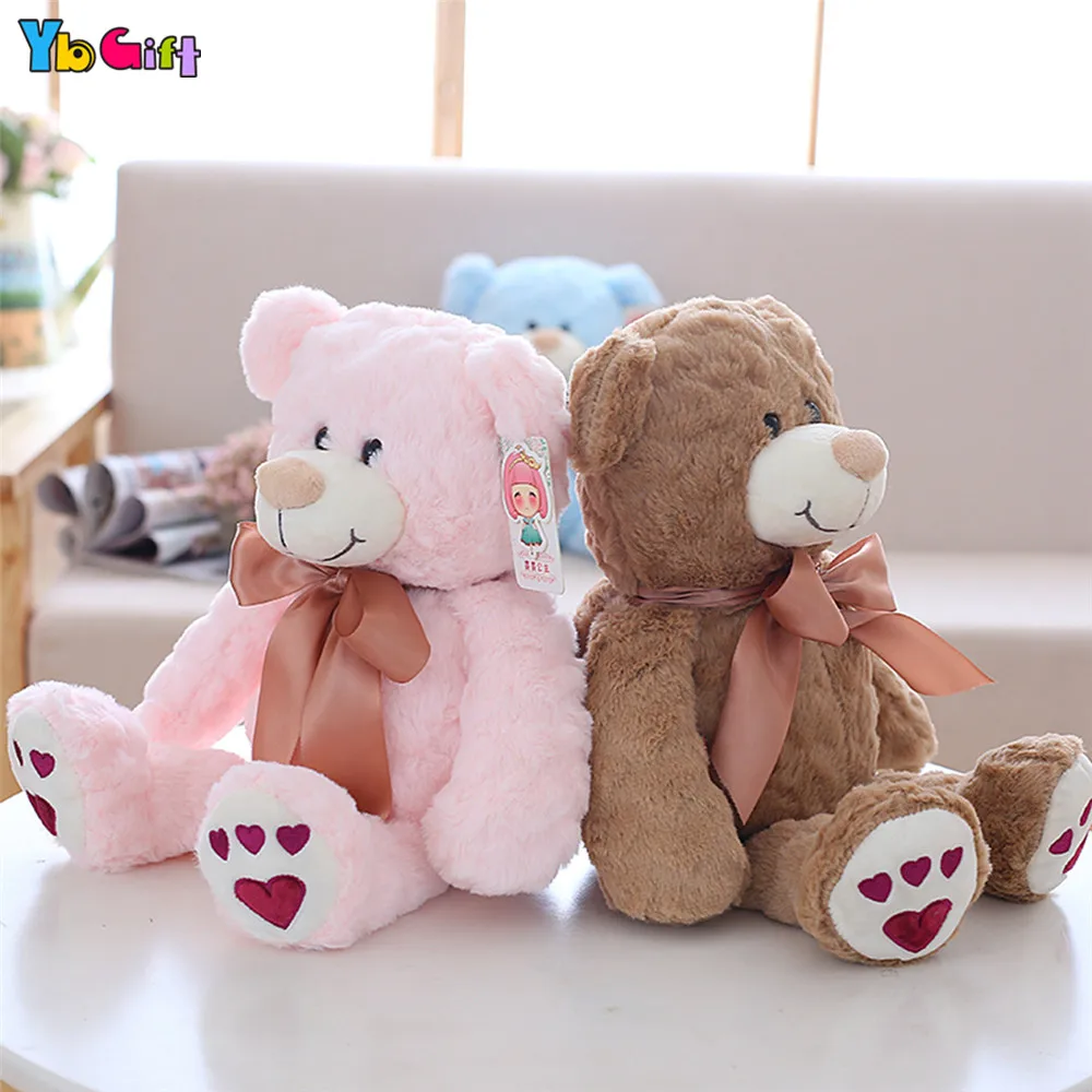 40cm/55cm Plush Teddy Bear Toy Stuffed Bear Dolls Pink Blue Brown Teddy Toy Children Kids Christmas Gifts New Year present