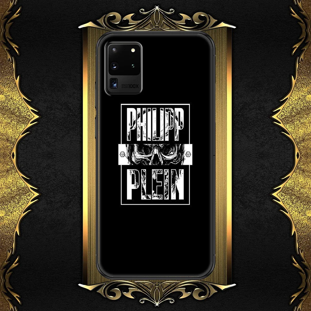 

philippes German luxury brands pleines Phone case For Samsung Galaxy Note 4 8 9 10 20 S8 S9 S10 S10E S20 Plus UITRA Ultra black