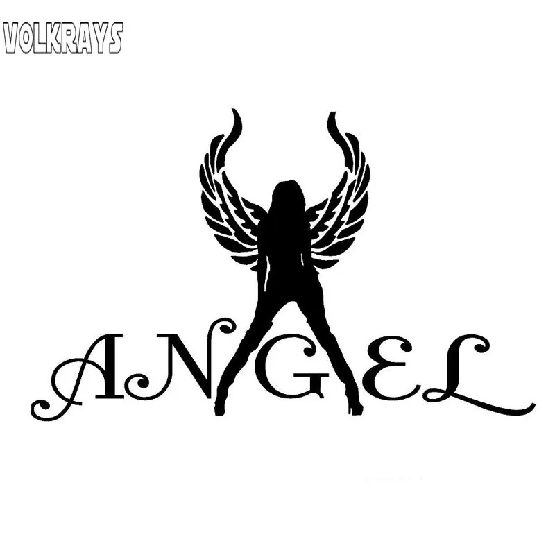 Модная Автомобильная наклейка Volkrays сексуальная с ангелом крылья девушки