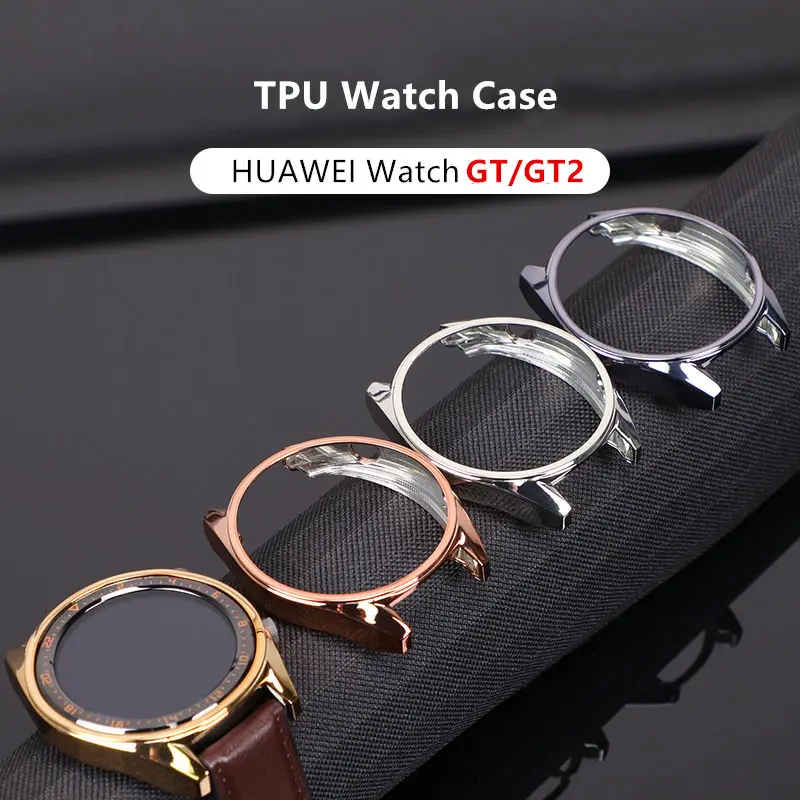 

Strap for HUAWEI watch GT 2 46mm TPU Case band soft Plated All-Around Screen Protector cover bumper huawei Watch 2 pro/GT2 46 mm