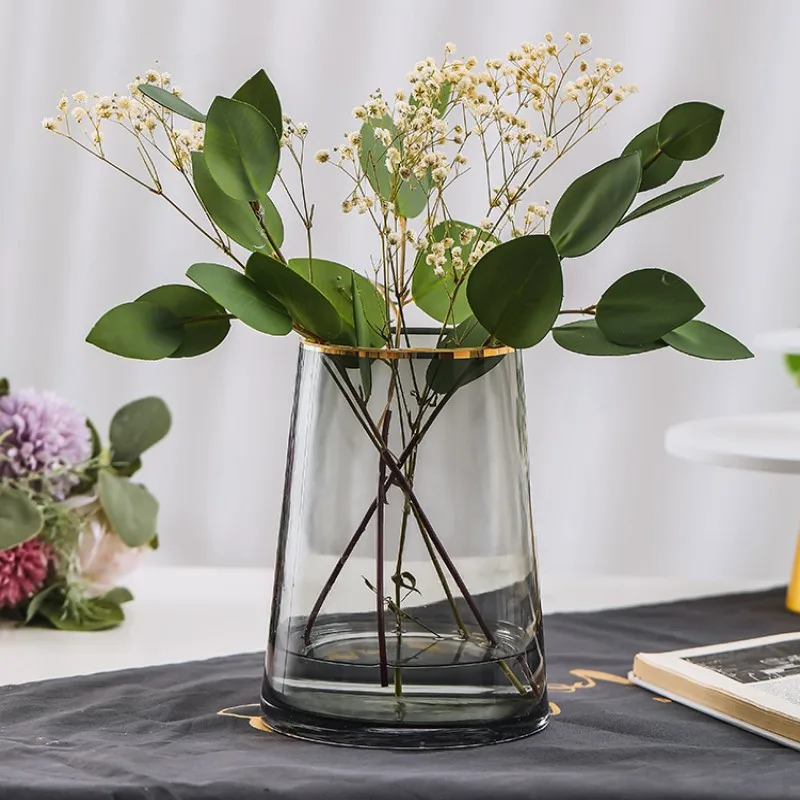 Легкие Роскошные скандинавские стеклянные вазы для гостиной украшения стола