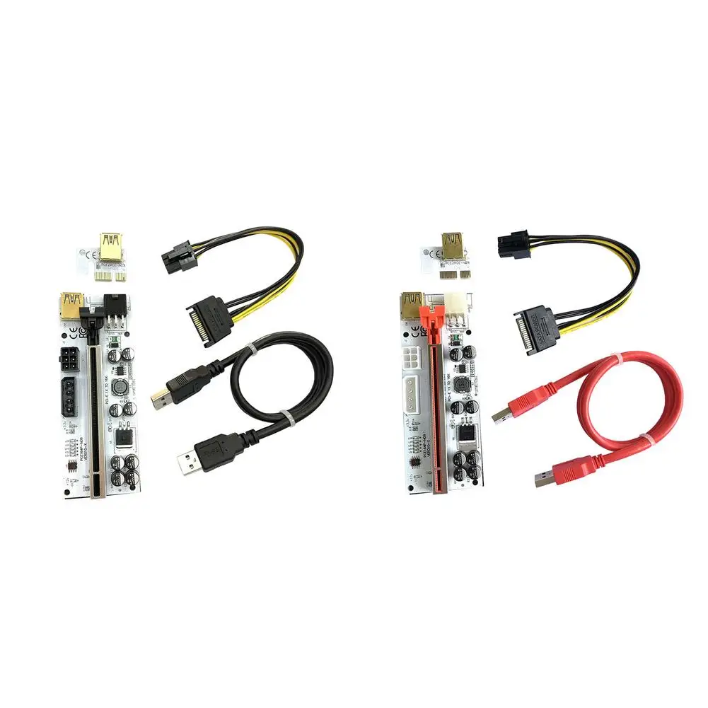 

1 Pack PCI-E 1X To 16X Powered Riser Adapter Card Powered Riser Adapter Card with 23.6Inch USB 3.0 Extension Cable