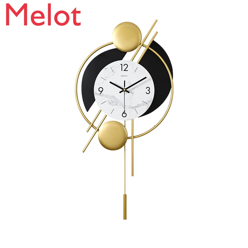 

Nordic Swing Clock Cool Art Affordable Luxury Wall Clock Wall Internet Celebrity Creative Modern and Simple Wall Clock Living Ro